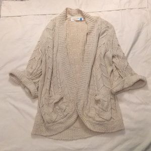 Cream colored knitted sweater